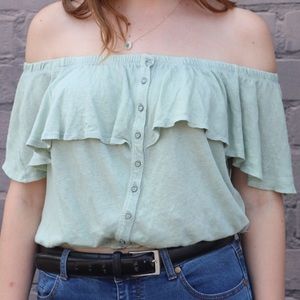 FREE PEOPLE off the shoulder shirt / top